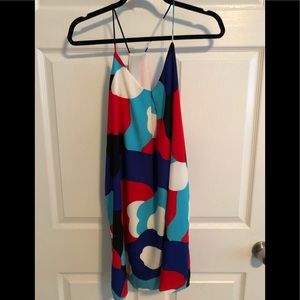 Karlie Dress-Blue Red and White Print Size S